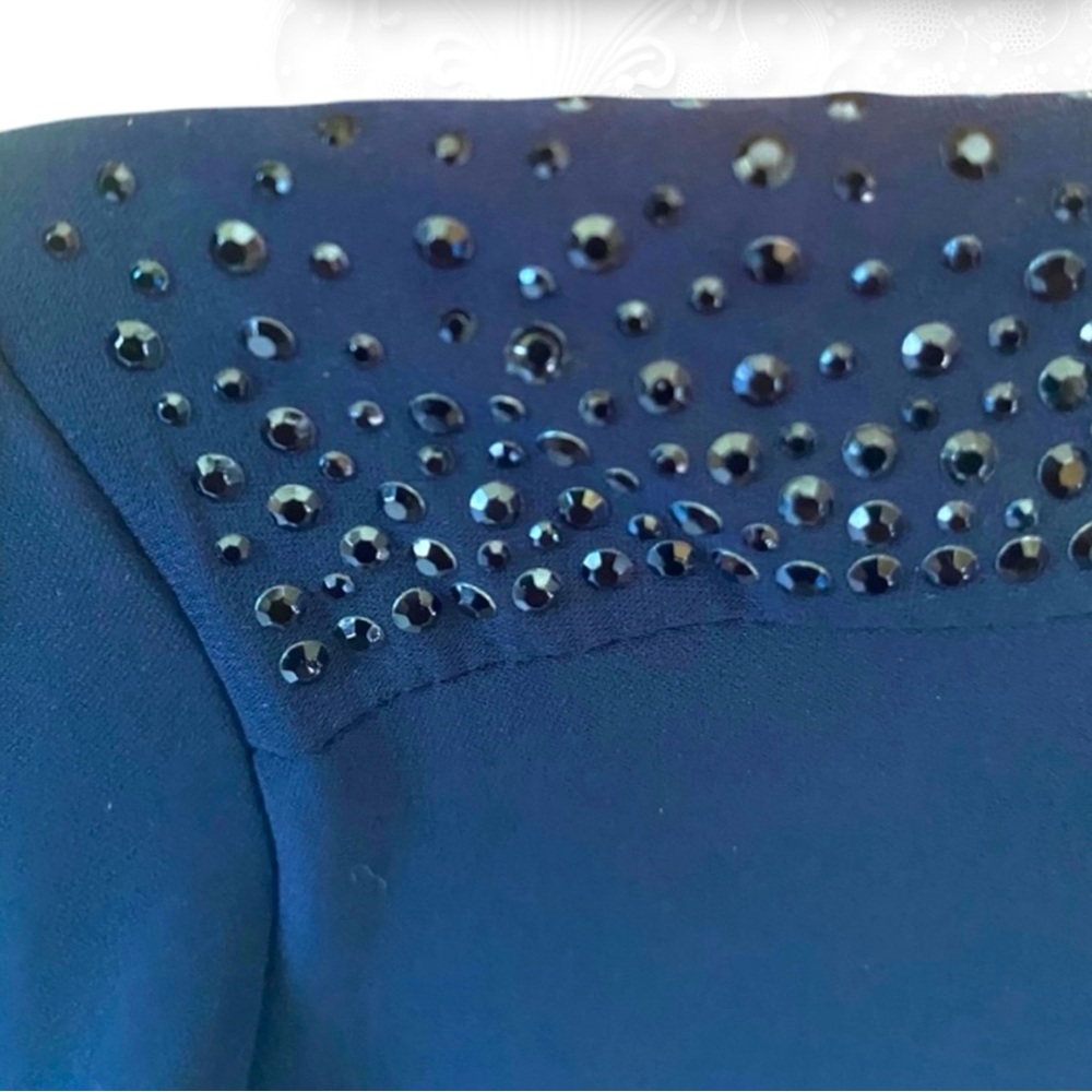 H&M Blue Blouse with Rhinestone size 8 (M) - Picture 5 of 6